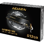 Накопитель SSD ADATA LEGEND 900, 512Gb, PCIe 4.0 x4, M.2 2280, NVMe, R/W 6200/2300, с радиатором, фото 1