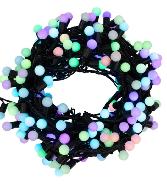 Гирлянда светодиодная Neon-night Шарики 5м, 20 LED, IP20, прозрачный провод, свечение мульти (RG/RB), контроллер 8 режимов, 230В