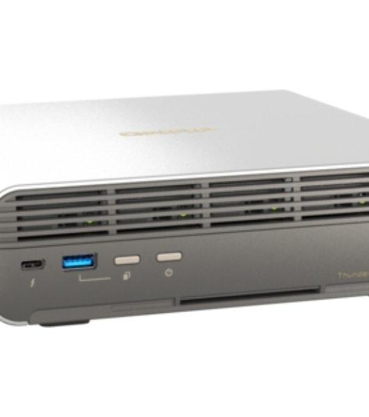 Сетевое хранилище без дисков SMB QNAP TBS-h574TX-i3-12G 5-bay E1.S or M.2 2280 PCIe NVMe, Intel Core i3-1320PE 8C(4P+4E)/12T up to 4.50GHz, 12 GB RAM, 1 x 10 GBASE-T, 2xUSB 3.2 Gen 1 port, 1xUSB 2.0 port, HDMI Output