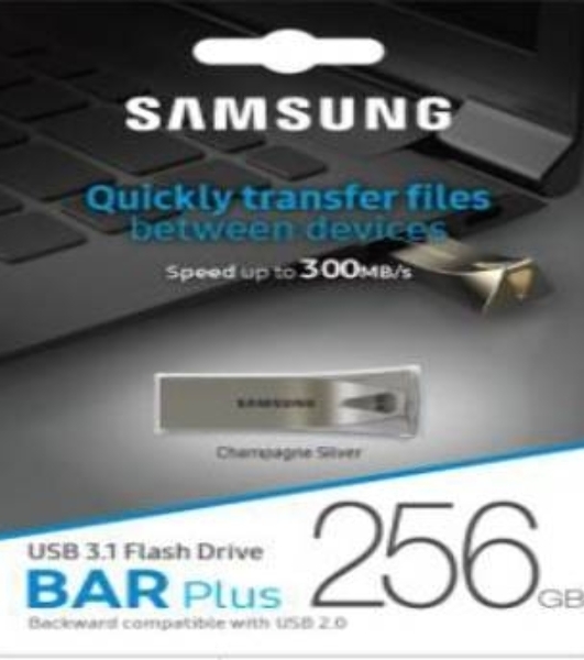 Флешка USB 256Gb USB USB 3.1 Samsung BAR Plus (up to 300Mb/s) (MUF-256BE3/APC)