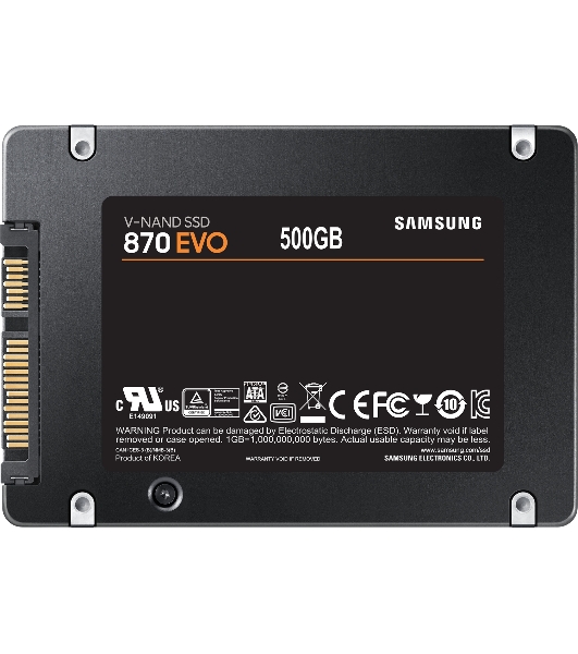 Накопитель SSD Samsung 870 EVO, 500Gb, SATA III, 2.5', R/W 560/530