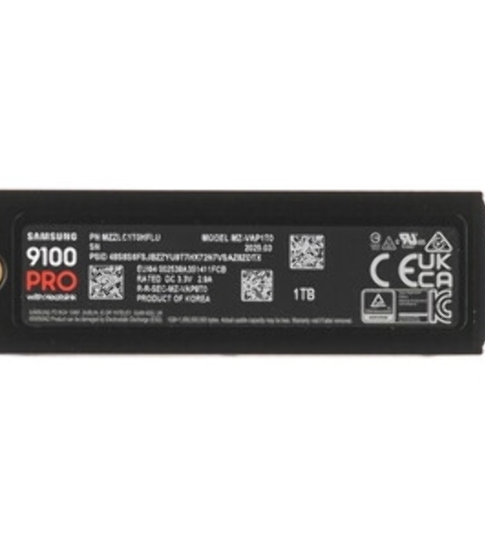 Накопитель SSD 1Tb Samsung 9100 PRO, M.2, PCI-E 5.0 x4, TLC 3D NAND R/W - 14800/13400 Mb/s с радиатором