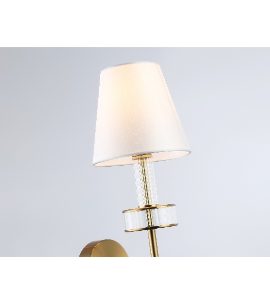 Настенный светильник Ambrella light LH71025 BS/WH латунь/белый E14 max 40W 210*150*355