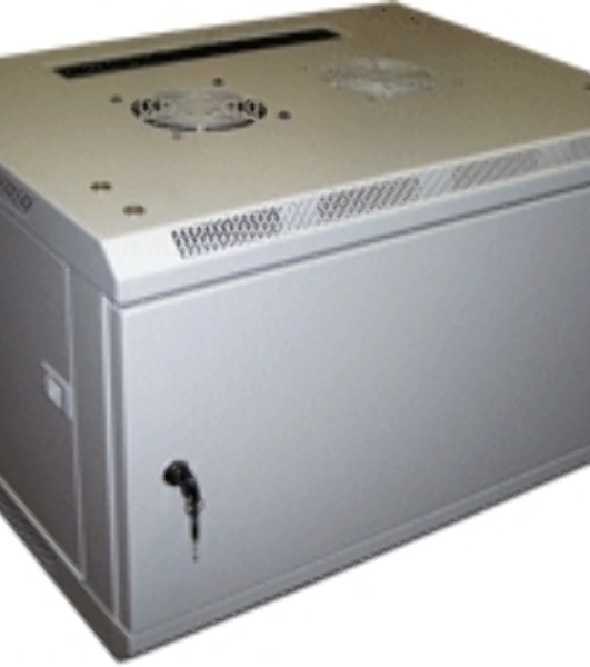 Шкаф настенный серии Pro, 3-секционный, 12U 600x600, стеклянная дверь