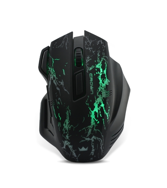 Мышь проводная Crown Gaming CMXG-601 черный, 1800 dpi, USB, кнопки - 7