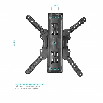 Кронштейн ONKRON M4 черный 32-65' макс. 400x400, 2 колена, наклон -5º+8º, поворот 180º макс, от стены 55-500мм, фото5