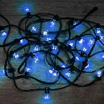 Гирлянда Neon-night LED Galaxy Bulb String 10м, черный каучук, 30 лампx6 LED синий, влагостойкая IP65, фото 1