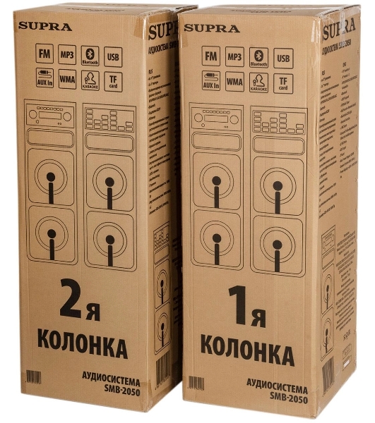 Минисистема Supra SMB-2050, 180Вт, FM USB BT SD, черный