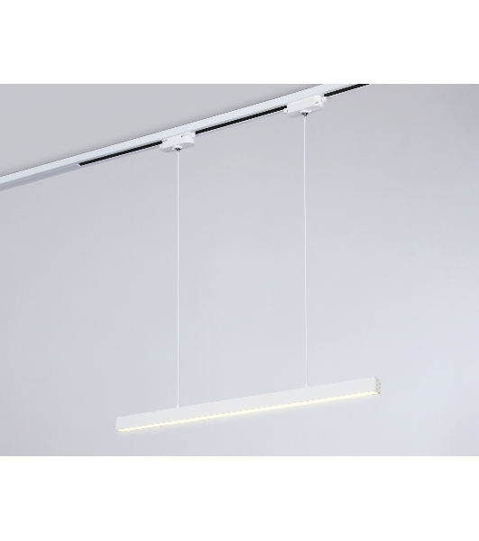 Трековый однофазный подвесной светодиодный светильник Ambrella light GL6782 WH белый LED 24W 3000K 600*22*1025
