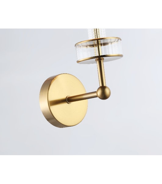 Настенный светильник Ambrella light LH71025 BS/WH латунь/белый E14 max 40W 210*150*355