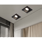 Встраиваемый поворотный точечный светильник Ambrella light TN102758 BK черный IP20 GU5.3 100*100*32, фото3