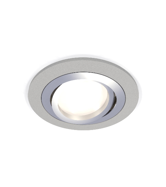Комплект встраиваемого поворотного светильника Ambrella light XC7623082 SGR/PSL серый песок/серебро полированное MR16 GU5.3 (C7623, N7003)