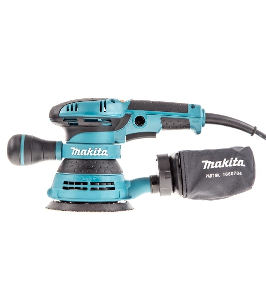 Эксцентриковая шлифовальная машина Makita BO5041 ЭШМ,300Вт,ф125мм,4000-12000об\м,ампл-2.8мм,1.4кг,кор,п\сборник,доп.рукоятка