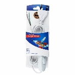 Шнур сетевой Rexant 1.8М с выключателем без розетки белый, фото 1