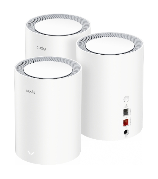 Бесшовный Mesh роутер Cudy M1800(3-Pack) AX1800 10/100/1000BASE-TX белый (упак.:3шт)