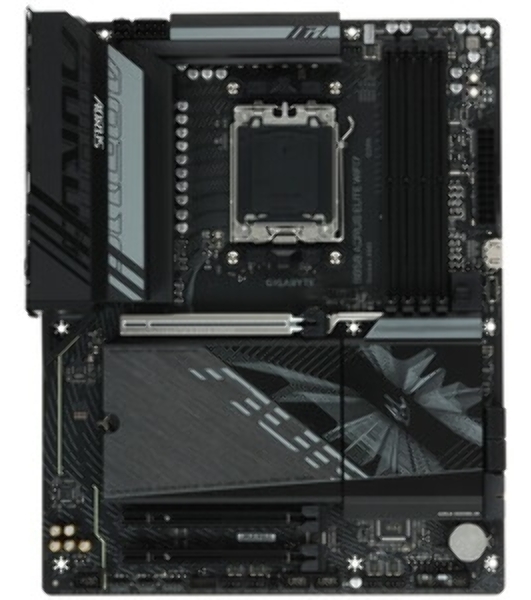 Материнская плата Gigabyte B850 AORUS ELITE WIFI7 rev. 1.1, AM5, AMD B850, 4xDDR5, 4xSATA, 3xM.2, 1xPCIe 5.0 x16, 2xPCIe 3.0 x16, 1xDP, 1x2.5Gb LAN, Wi-Fi 7, Bluetooth 5.4, 1xUSB-C 10Gbps, 2xUSB-A 10Gbps, 5xUSB-A 5Gbps, 4xUSB-A 2.0, 3x3.5 мм + S/PDIF оптический, 7.1, ATX