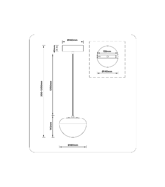 Подвесной светодиодный светильник Ambrella light LH12001 BK/GD/SM черный/золото/дымчатый 6W 3000K D180*145