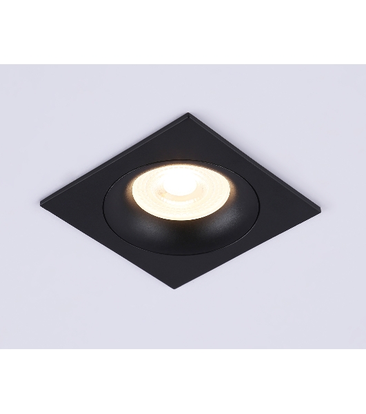 Светильник встраиваемый Ambrella light TN102729 BK черный GU5.3 92*92*23