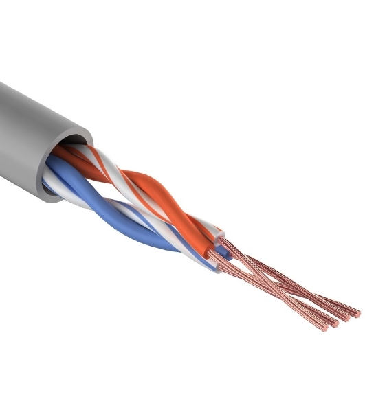 Кабель витая пара Rexant UTP 2PR 24AWG, cat.5e, STRANDED (бухта 305 м)