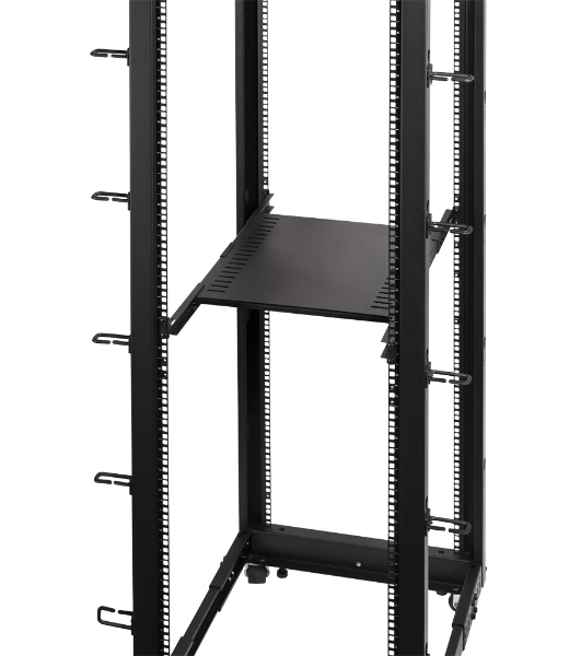 Стойка двухрамная Lanmaster TWT-RACK2-42U-ADJ 42U 480ммX560мм 1000кг черный