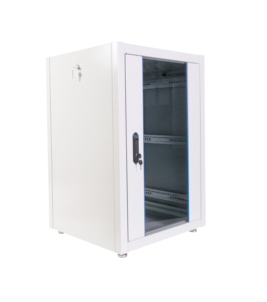 Шкаф телекоммуникационный напольный ЭКОНОМ 18U (600 × 800) дверь стекло, дверь металл