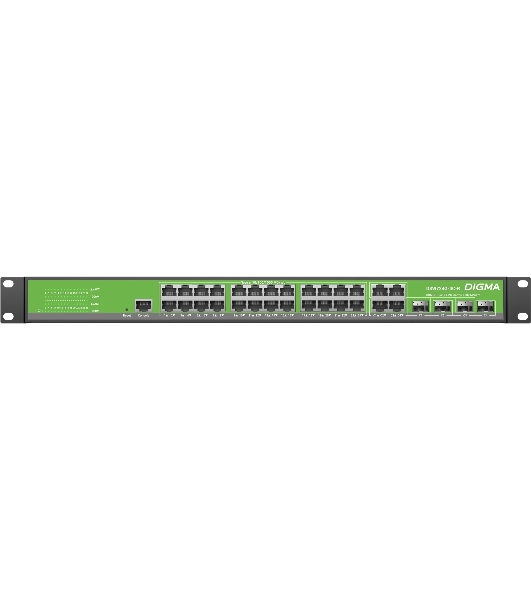 Коммутатор Digma DSW724G-4C-R, 24×1 Гбит/с + 4×1 Гбит/с Combo, управляемый