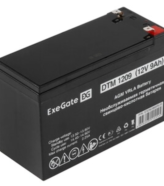 Аккумуляторная батарея ExeGate DTM 609 (6V 9Ah, клеммы F2)