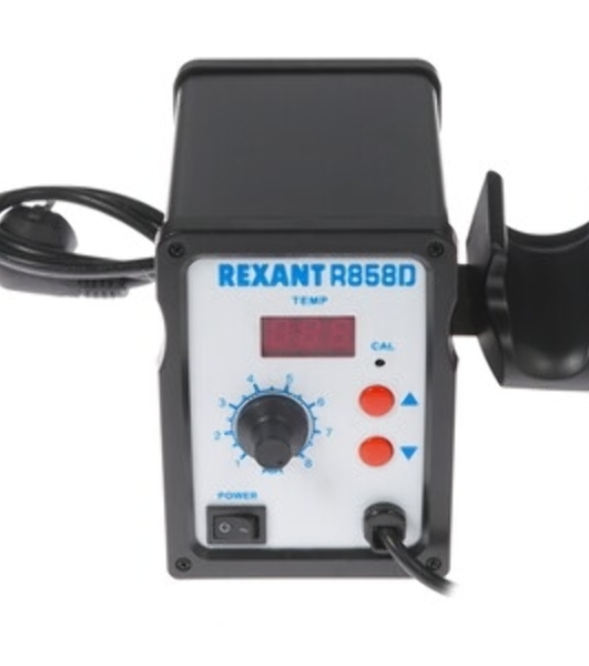 Паяльная станция (термофен) Rexant термовоздушная с цифровым дисплеем 150-500°С (R858D)