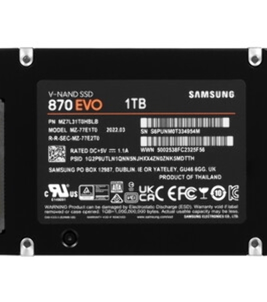 Накопитель SSD Samsung 1Tb 870 EVO Series MZ-77E1T0B/EU