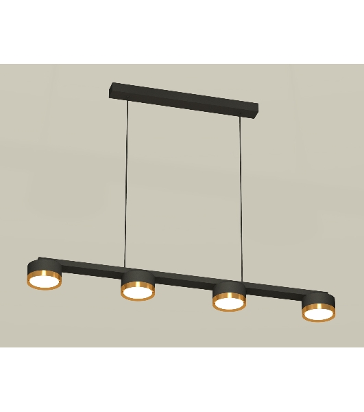 Светильник Ambrella light XB9152152/4 SBK/PYG черный песок/золото желтое полированное GX53 (C9152, N8124)