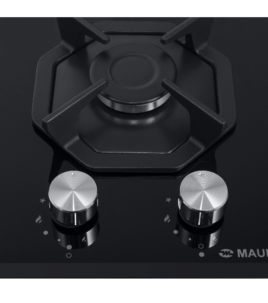 Газовая варочная панель Maunfeld EGHG.32.2CB/G, 2 конфорки, закаленное стекло, черный