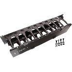 Кабельный органайзер горизонтальный Lanmaster LAN-ORG-PF/S-2U односторонний пальцы 2U шир.:19', фото4