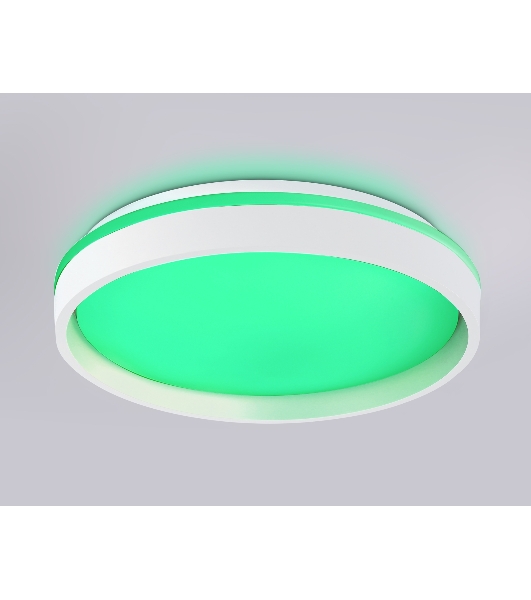 Светодиодный светильник RGB Ambrella light FZ601 WH/GD белый/золото IP20 46W 3000K-6500K+RGB D390*80 (ПДУ ИК)