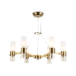 Люстра Ambrella light LH55114/6 BS/FR/TI латунь/белый матовый/янтарь E14*6 max 40W D650*1080, фото8