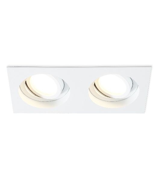 Встраиваемый поворотный точечный светильник Ambrella light TN102759/2 WH белый IP20 GU5.3/2 200*100*32