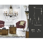 Светильник Ambrella light TR4952/5 BK/GD/CL черный/золото/прозрачный E14*5 max 40W D620*670, фото6