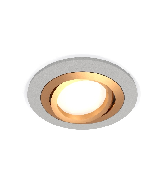 Комплект встраиваемого поворотного светильника Ambrella light XC7623083 SGR/PYG серый песок/золото желтое полированное MR16 GU5.3 (C7623, N7004)