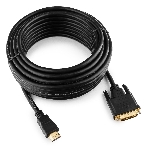 Кабель HDMI-DVI Cablexpert CC-HDMI-DVI-10MC, 19M/19M, single link, медь, позол.разъемы, экран, 10м, черный, пакет, фото5