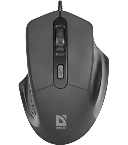 Мышь проводная Defender Datum MB-347 черный, 1600 dpi, USB, кнопки - 4