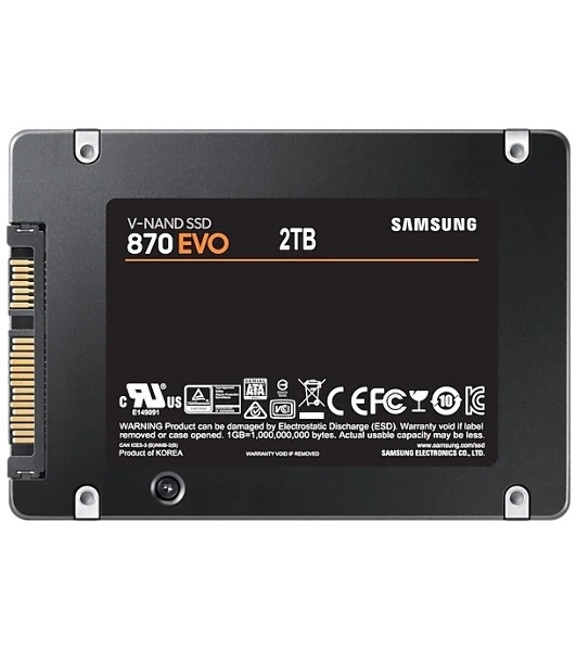 Накопитель SSD Samsung 870 EVO, 2Tb, SATA III, 2.5', R/W 560/530