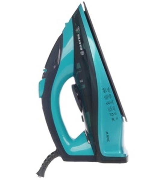 Утюг BRAYER BR4019 голубой/черный, 2400 Вт, 25 г/мин, 140 г/мин, 320 мл