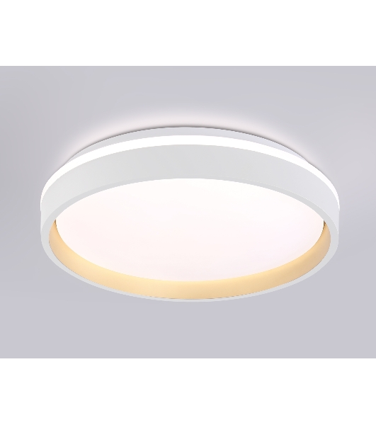 Светодиодный светильник RGB Ambrella light FZ601 WH/GD белый/золото IP20 46W 3000K-6500K+RGB D390*80 (ПДУ ИК)