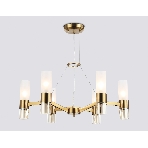 Люстра Ambrella light LH55114/6 BS/FR/TI латунь/белый матовый/янтарь E14*6 max 40W D650*1080, фото7
