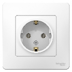 Розетка СП Blanca 16А 250В без шторок с заземл. бел. SchE BLNRS001011, фото3
