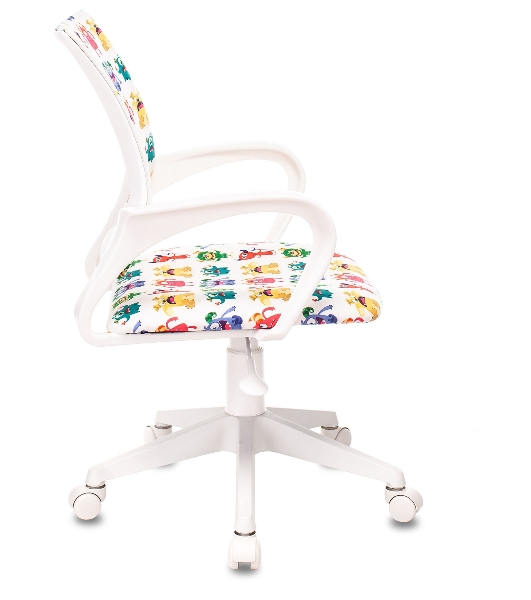 Кресло Бюрократ BuroKIDS 1 W белый, ткань, 120 кг