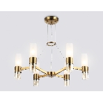 Люстра Ambrella light LH55114/6 BS/FR/TI латунь/белый матовый/янтарь E14*6 max 40W D650*1080, фото6
