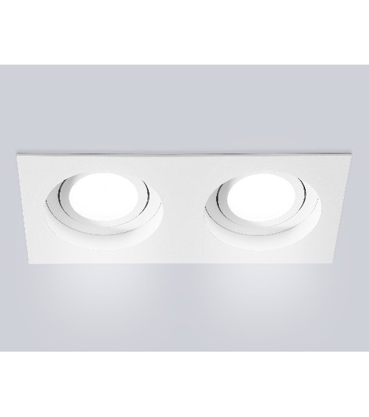 Встраиваемый поворотный точечный светильник Ambrella light TN102759/2 WH белый IP20 GU5.3/2 200*100*32