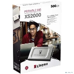 Внешний SSD Kingston XS2000, 500 Gb, USB 3.2 Gen 2x2 Type-C, R/W 2000/2000, серебристый, фото6