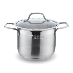 Кастрюля Kelli KL-4229 23,0л Объем 23 л. Высокач. нерж. сталь. 5-слойное капсульное дно. Подходит для индукции. Стекл. жаропрочная крышка с паровыпуском диаметром 34 см. Удобные термостойкие клепаные ручки. Матовая внутри и снаружи. Мерная шкала внутри.