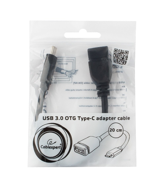 Переходник Cablexpert Переходник USB OTG, USB Type-C/USB 3.0F, пакет (A-OTG-CMAF3-01)